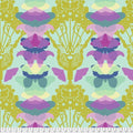Wings pastel butterfly retro cotton fabric per yard featuring pastel purple and teal butterfly patterns on light mint background