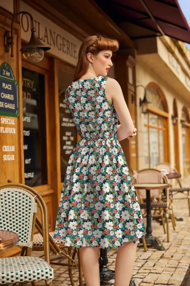 flowered dresses for women Madeline Women Floral Midi Dress Small