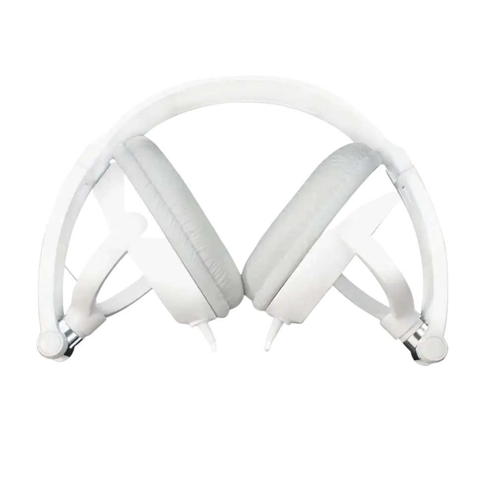 White wired headphones with padded earcups and sleek design delivering hd sound wired headphones and headsets bass hifi