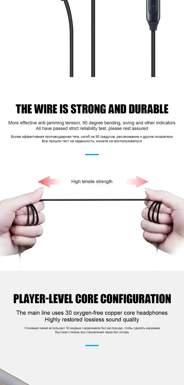 Wired type c in ear headphones black with sleek durable design and copper core for high fidelity sound