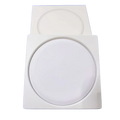 White circular wireless charger with sleek minimalist design and smooth surface fast charge for xiaomi pro max