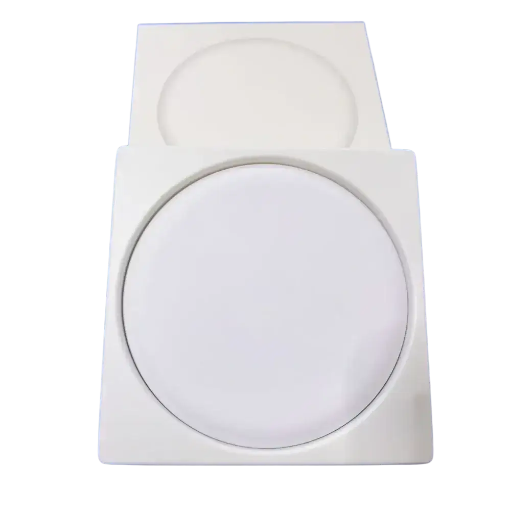 White square-shaped wireless charger 20w fast charge with circular pad for xiaomi pro max devices