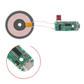 Wireless charger pcba 15w type-c module with green circuit board and circular coil for efficient wireless charging