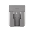 Grey wireless charger with minimalist design and integrated phone stand for fast charging qi-enabled smartphones