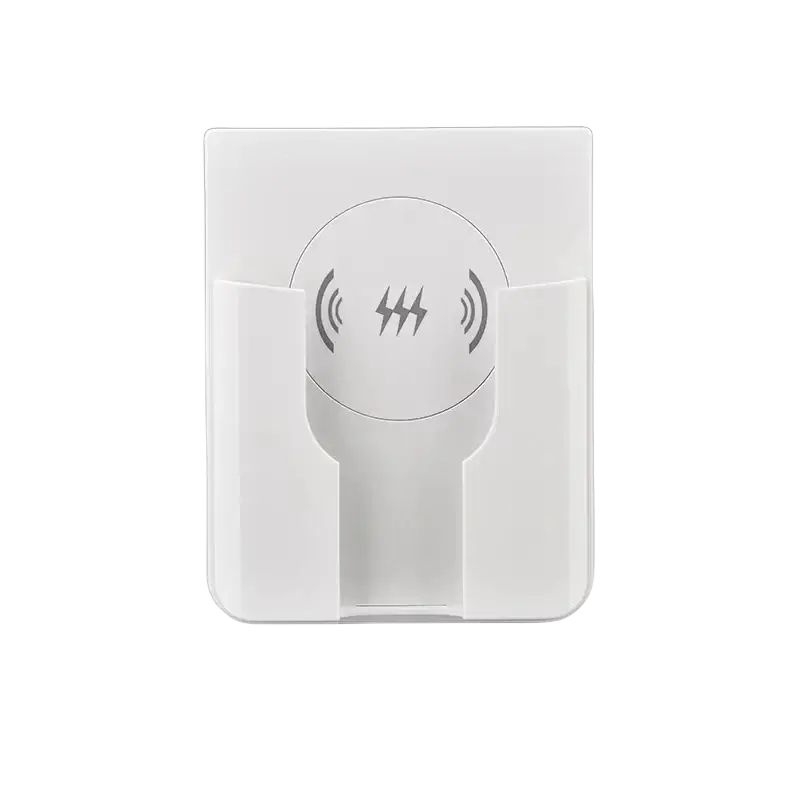 White wireless charger in-wall 15w fast charging qi panel with integrated phone holder for qi-enabled smartphones