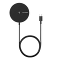Black rocoren wireless charger with sleek circular design and usb-c cable for 15w fast charging wireless chargers