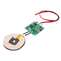 Wireless charging fast transmitter module type c with green pcb, pink coil, and yellow adhesive for wireless charging function
