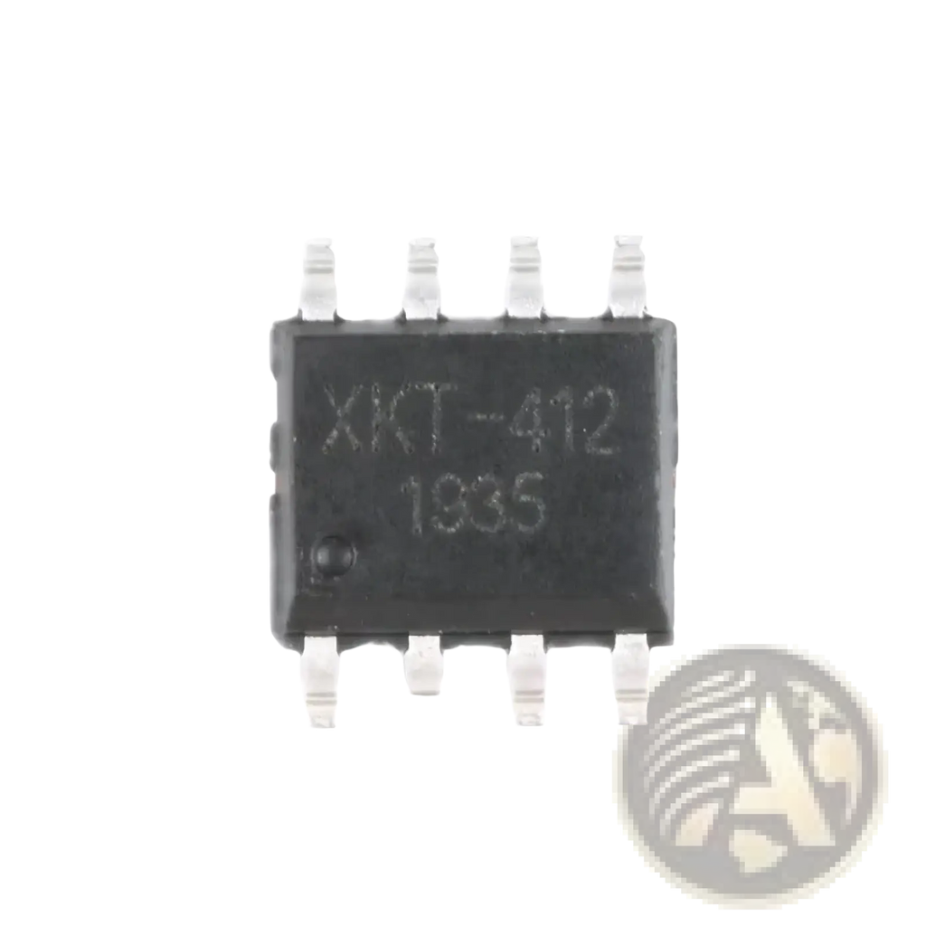 Black rectangular xkt-412 charging chip with eight silver pins for wireless charging module 5v 12v power supply circuit board