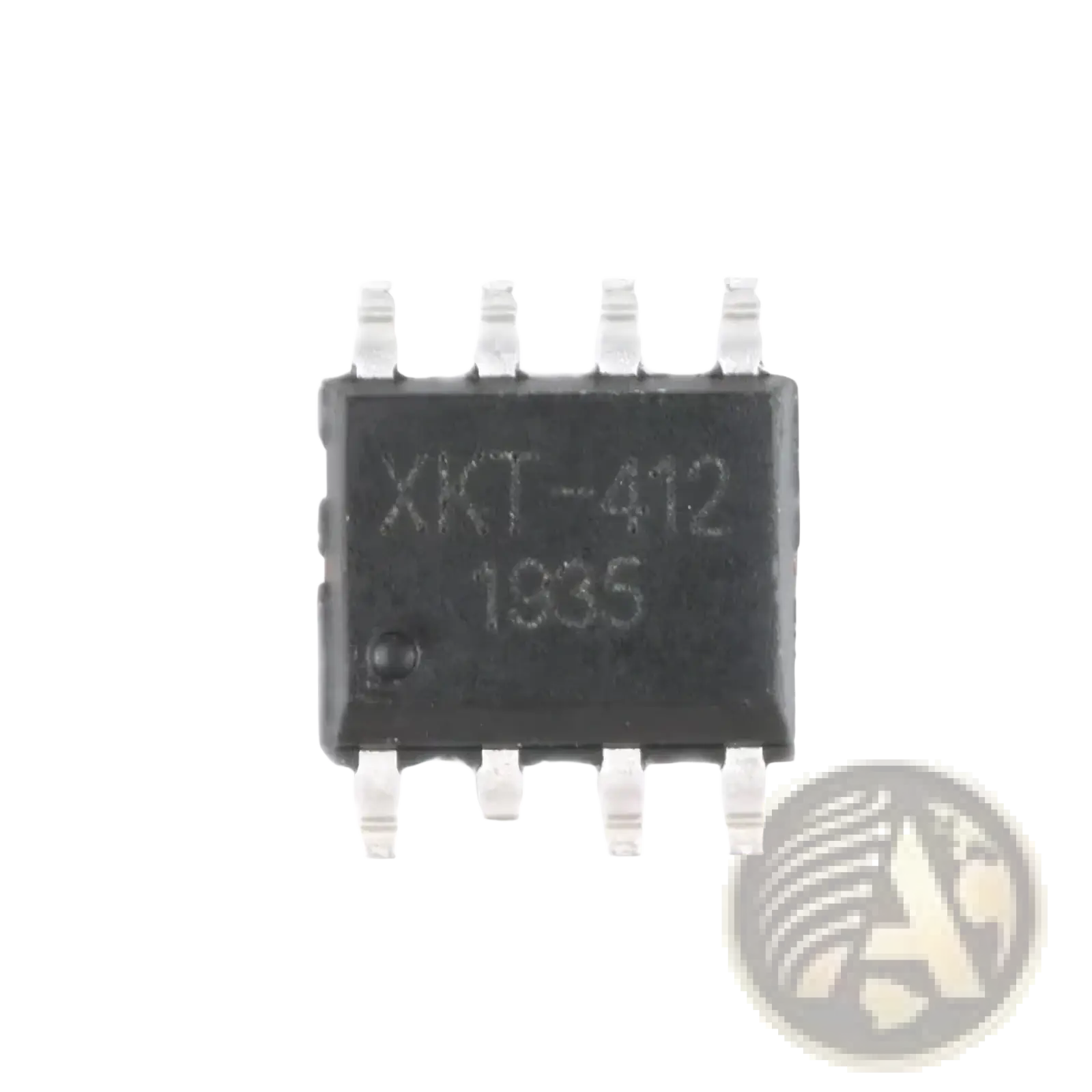 Black rectangular xkt-412 charging chip with eight silver pins for wireless charging module 5v 12v power supply circuit board