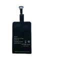 Black wireless charging receiver type c android phone charging receiver with sleek rectangular design and metallic connector