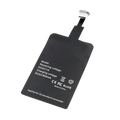 Black rectangular wireless charging receiver with metallic connector for type c android phones charging receiver