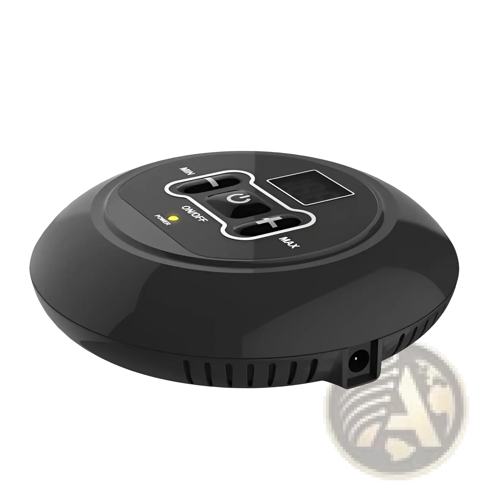 Black wireless pet fence electric waterproof training collar with glossy finish control buttons and digital display