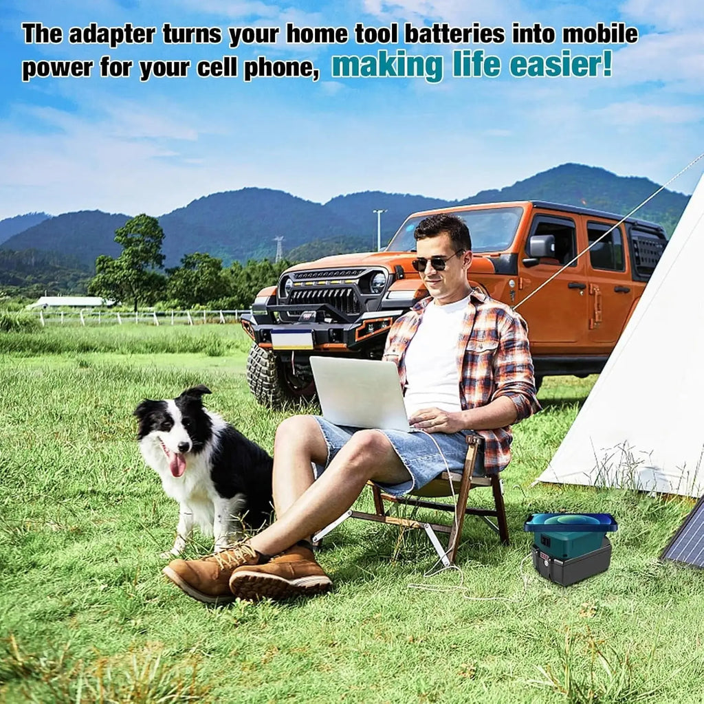 Teal and black wireless power bank battery charger featuring fast charging protocol for portable use