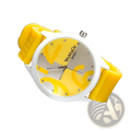 Womage green silicone quartz fashion watch with yellow silicone strap white case and yellow silver dial womage 9101 branding