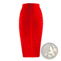 Women bandage midi skirt high waisted pencil skirt in vibrant red with a structured ribbed design and form-fitting silhouette