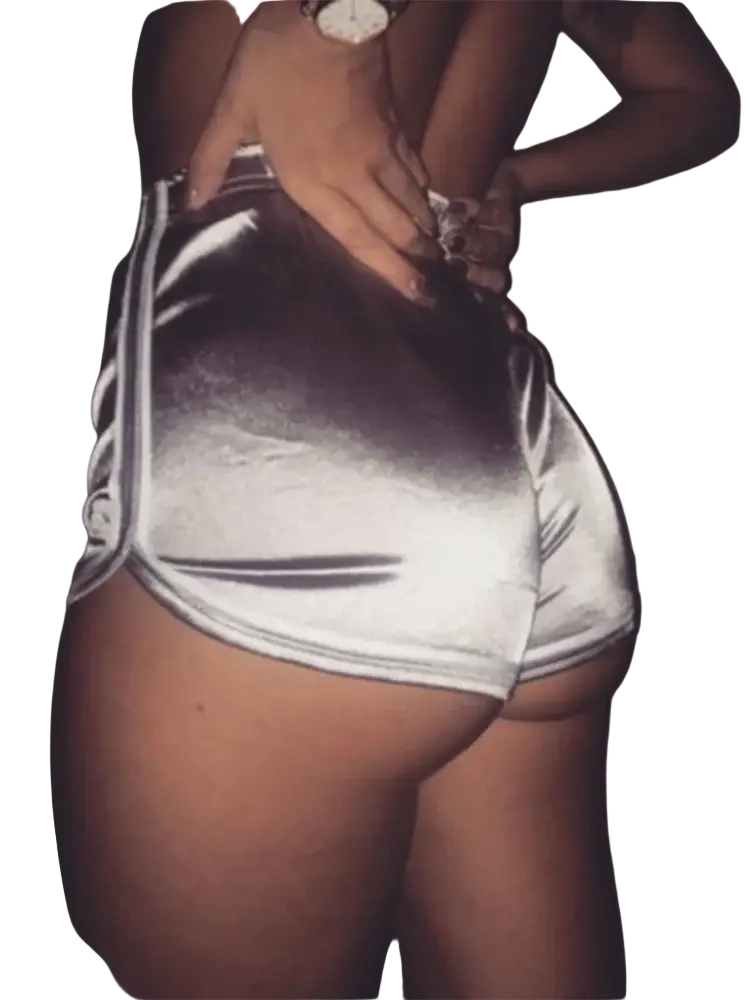 Women casual silk summer beach shorts in shiny silver metallic with a reflective finish and side lace-up detailing