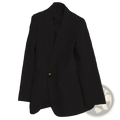 Black women coffee blazer single button casual suit jacket with structured shoulders for a polished look