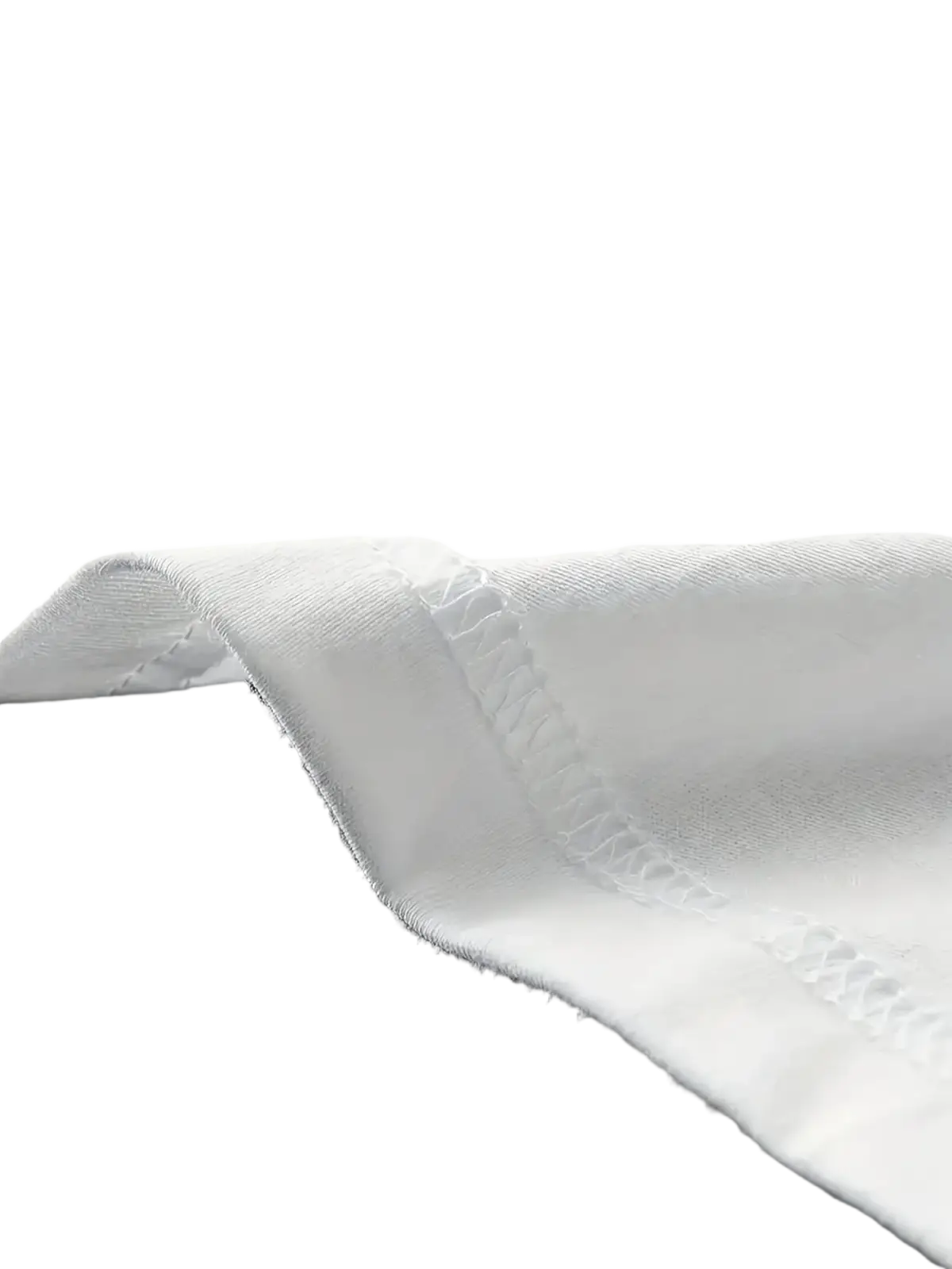 White cotton fabric with neat double-stitched hem on women floral daisy white short sleeve t shirt