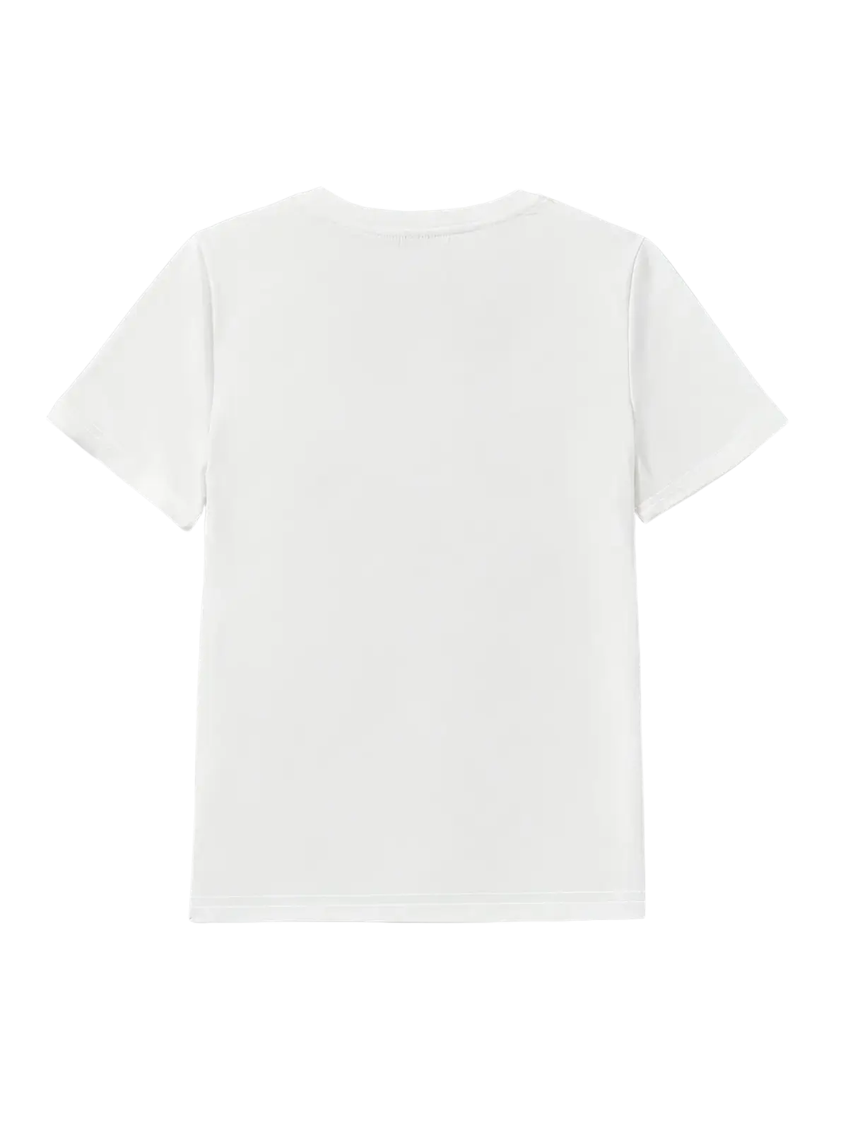 White short sleeve t shirt for women with a floral daisy design and simple crew neck made of soft fabric