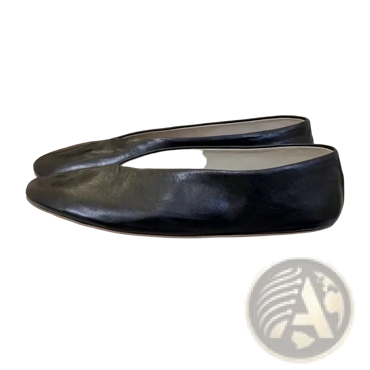 Women genuine leather loafers flat shoes black leather ballet flats with a sleek minimalist design