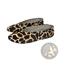 Women genuine leather loafers flat shoes with giraffe-print soft textured upper and light gray lining