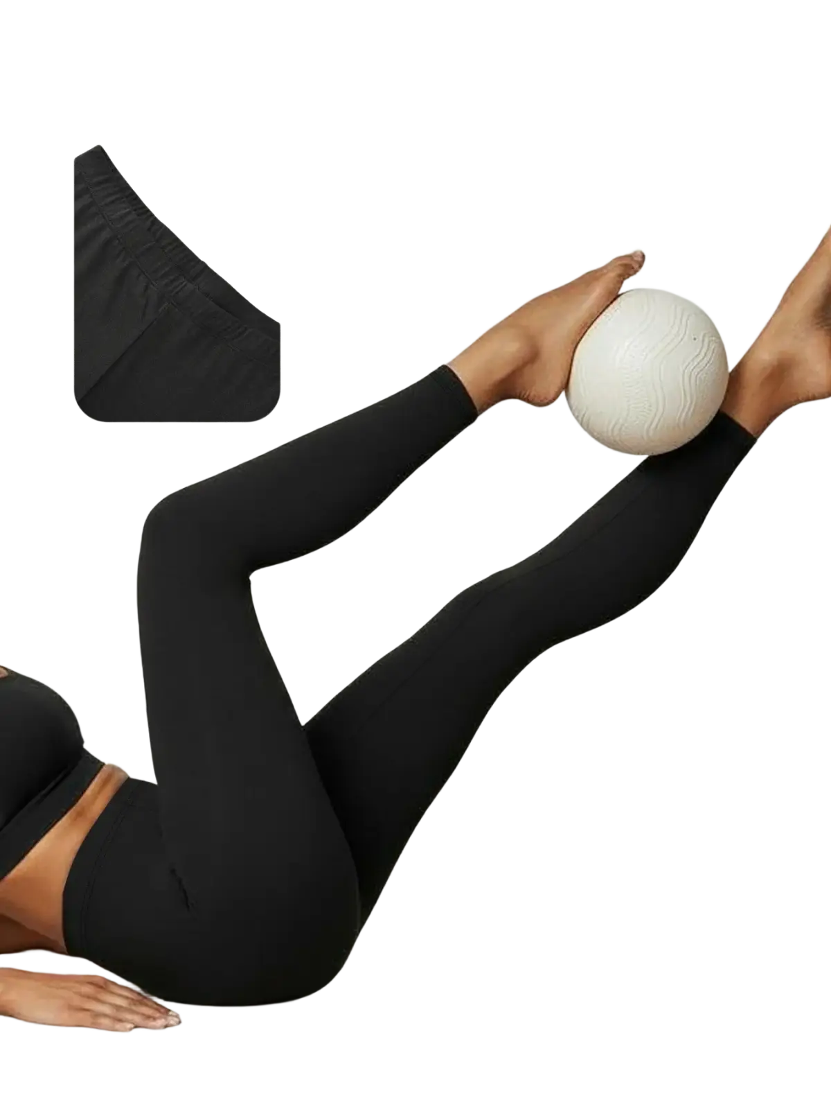 Black tummy control women high stretch workout leggings with 2.5cm waistband for soft comfort and sleek fit