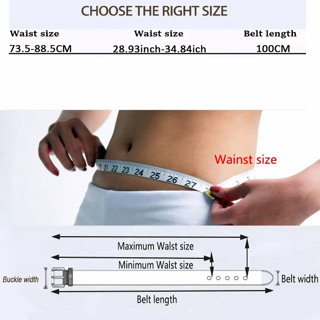 White leather belt with silver buckle and adjustable holes for casual fashion waist strap women accessory