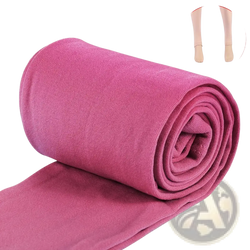 A rolled-up pair of vibrant fuchsia women thermal fleece lined leggings with soft smooth fabric texture