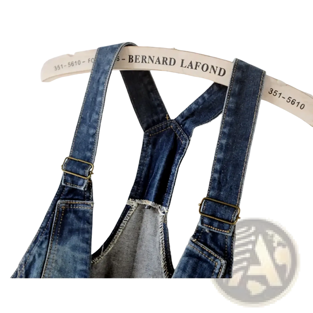 Blue denim overalls with adjustable straps and gold-toned buckles featured in women vintage denim vest slim sleeveless jacket