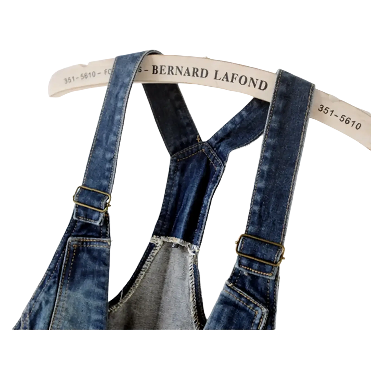 Blue denim overalls with adjustable straps and gold-toned buckles featured in women vintage denim vest slim sleeveless jacket