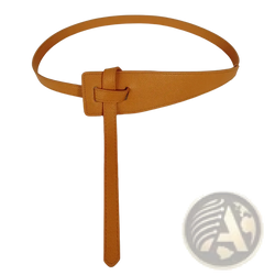 Women wide pu leather dress belt in tan with a simple rectangular buckle and matching strap displayed from the front