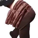 Close-up of dark red glossy hair clips with silver prongs featured alongside women winter warm fleece lined leggings