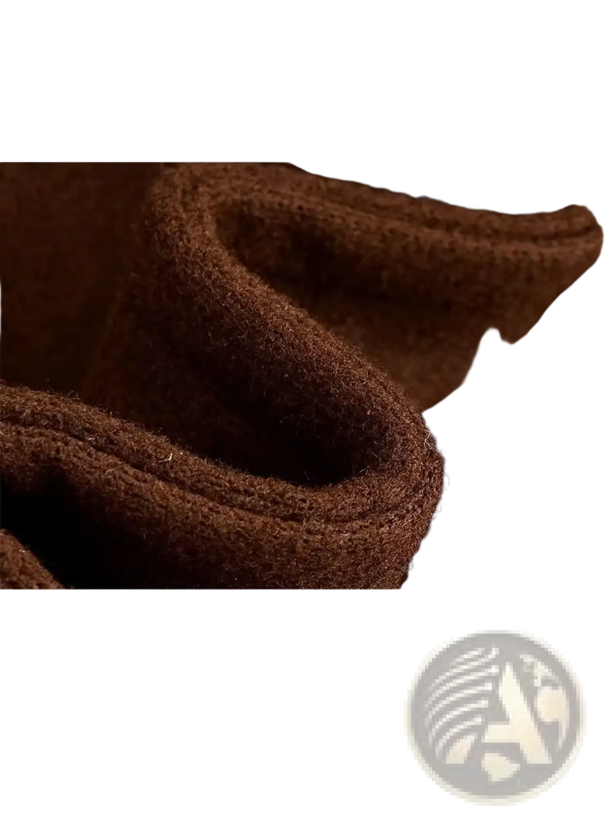 Women wool short coat double breasted jacket in rich brown plush felted fabric with soft textured surface
