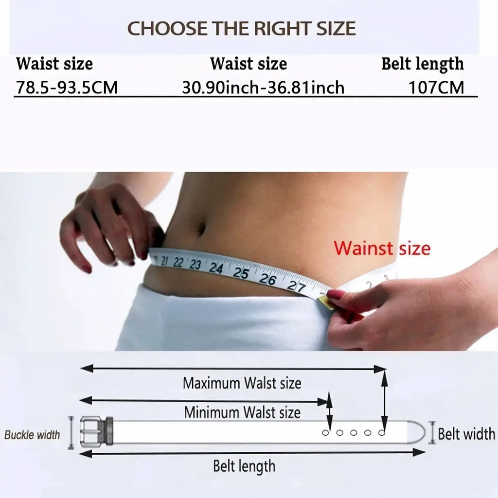 White leather women’s designer belt with silver knot buckle and adjustable sizing holes for a perfect fit