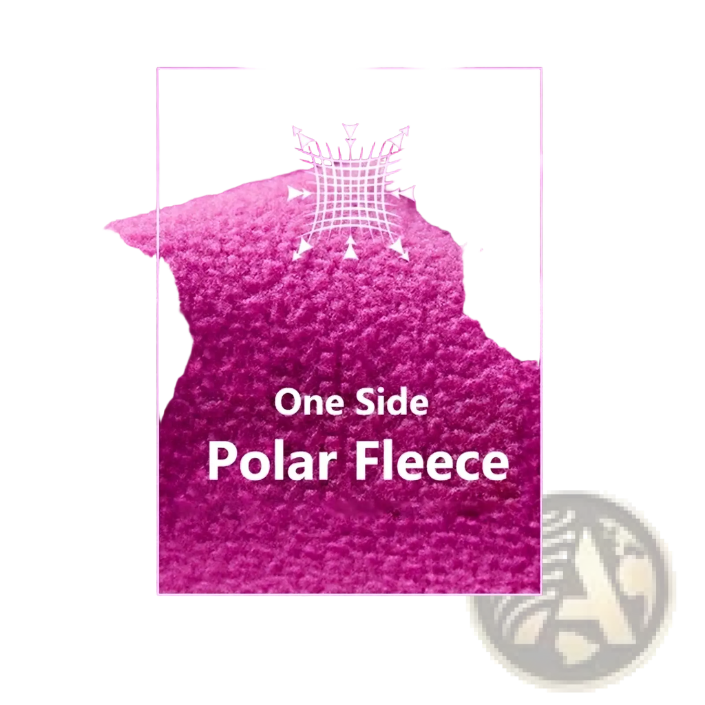 Vibrant magenta one-sided polar fleece fabric with soft plush texture for women’s reversible fleece hooded winter zip coat