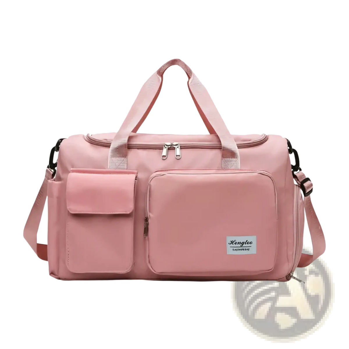 Pink kanglee women’s travel duffle bag with large capacity multiple pockets and adjustable shoulder strap for gym use