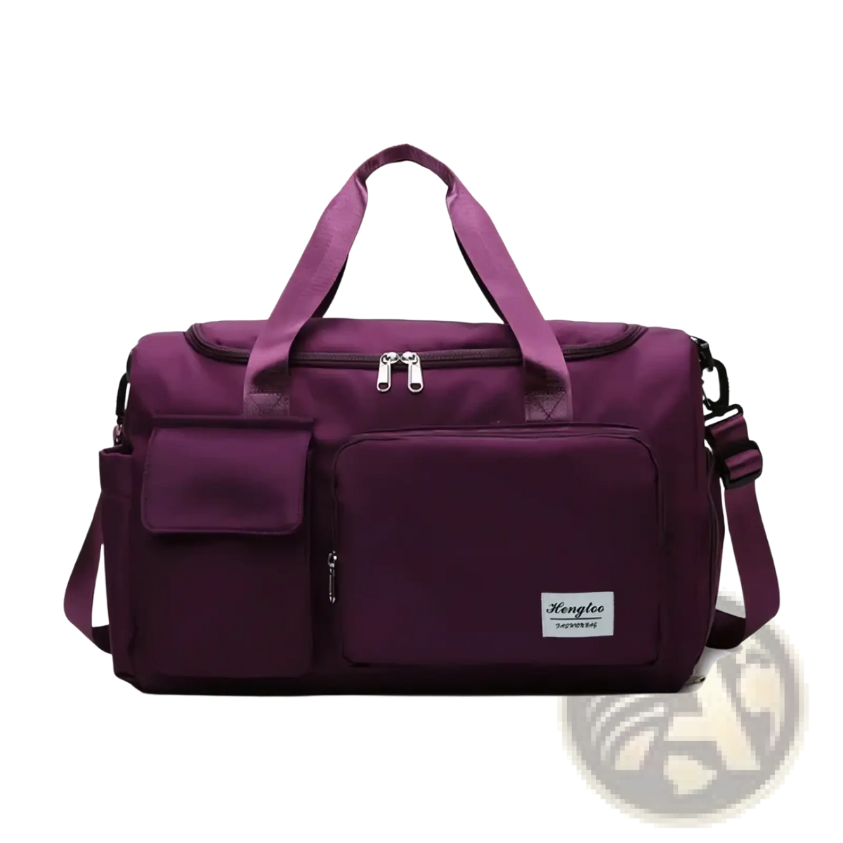 Purple kengloo large capacity women’s travel duffle bag with reinforced handles and detachable shoulder strap