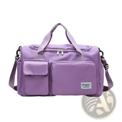 Purple kenglee women’s travel duffle bag with large capacity multiple pockets and adjustable shoulder strap
