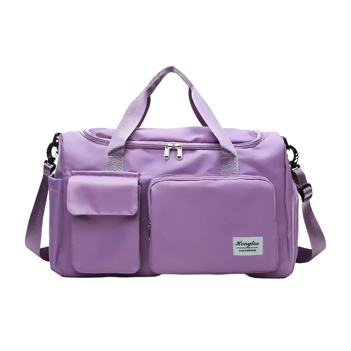Purple kenglee women’s travel duffle bag with large capacity multiple pockets and adjustable shoulder strap