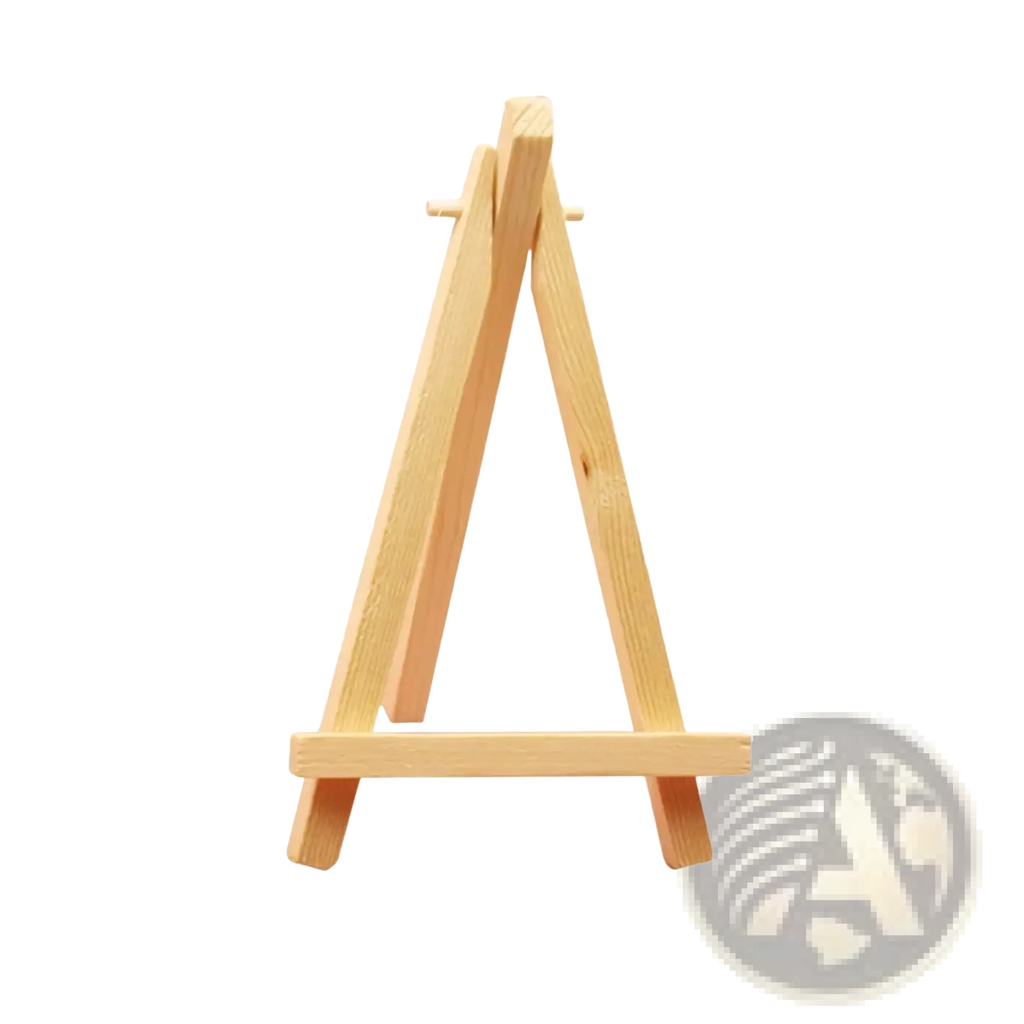 Light-colored wooden miniature easel 16cm tall 9cm wide for wedding engagement decor and birthday decoration use