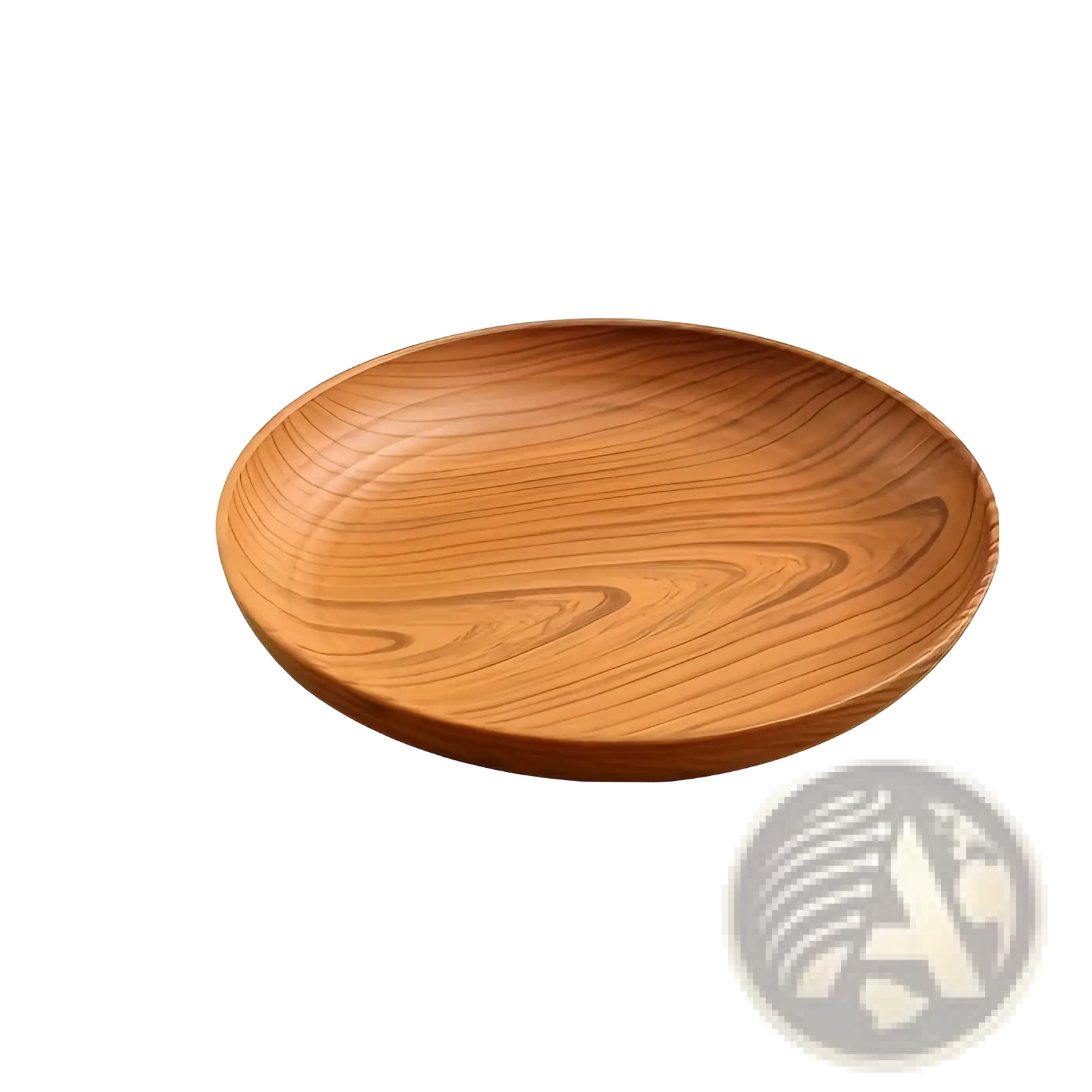 A smooth oval-shaped brown plastic plate with wood grain pattern from wood grain plastic plates 10pc round striped design