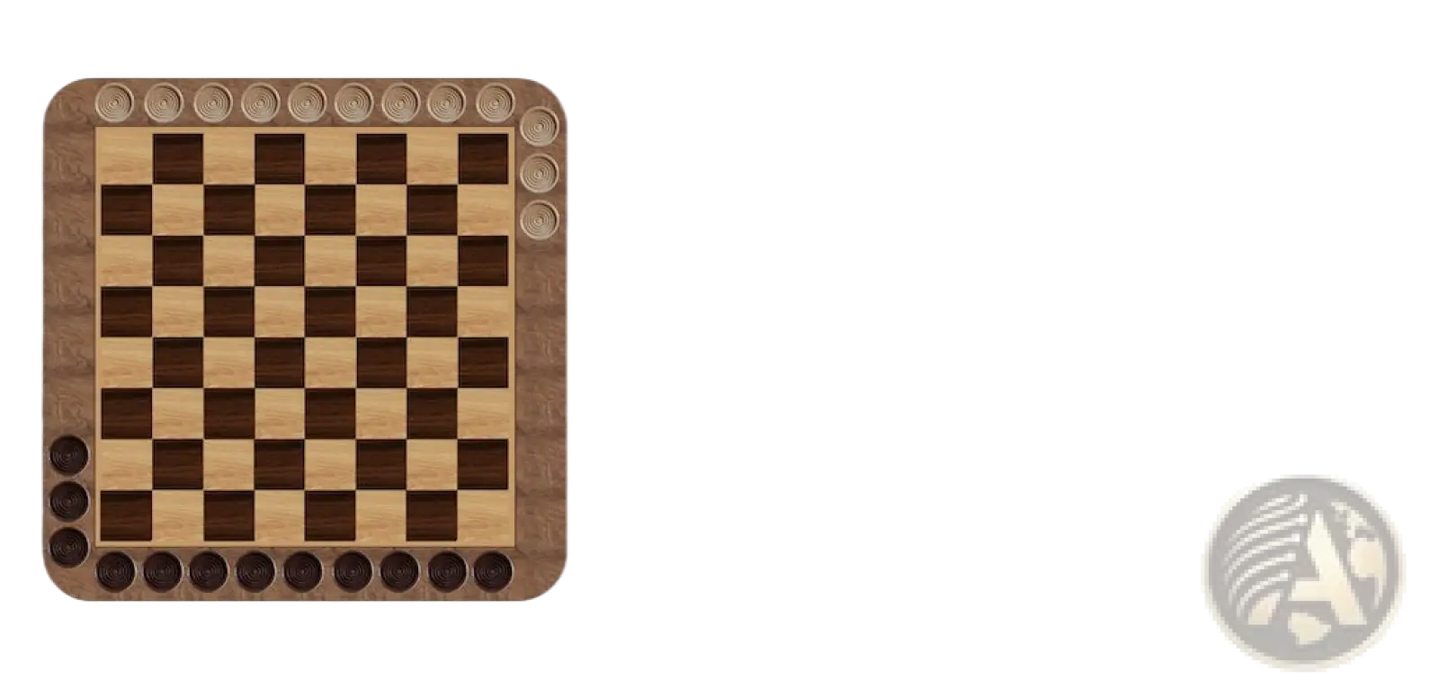 Premium wooden chess puzzle with alternating light and dark brown squares crafted from natural wood material