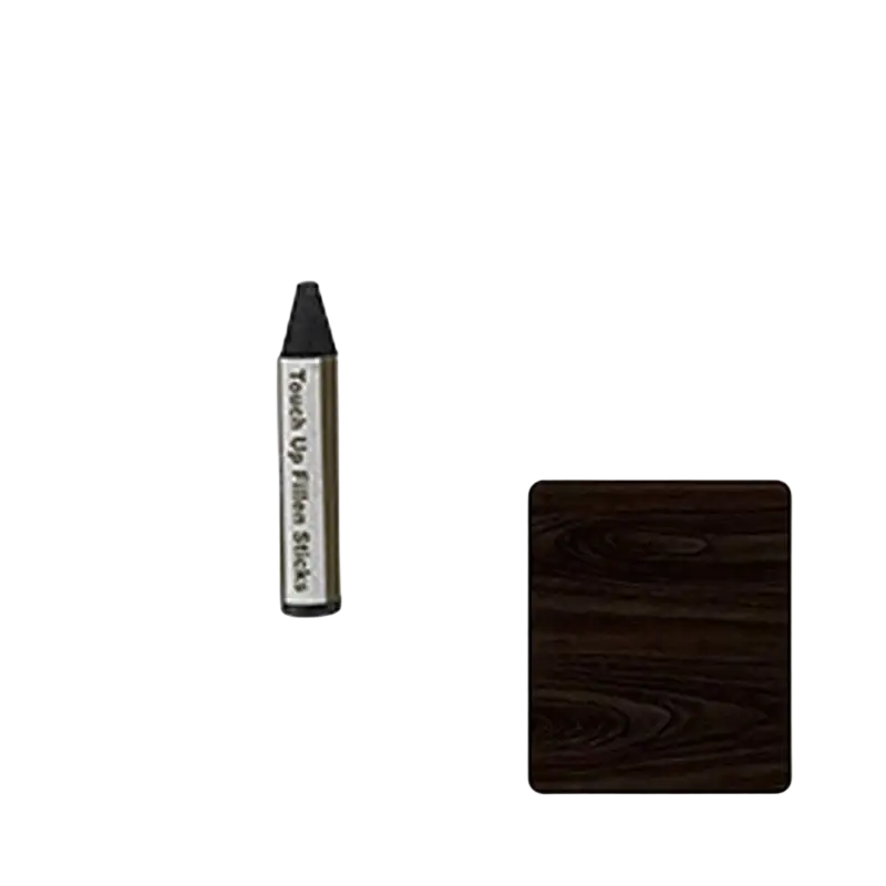 Black touch up filler stick paint pen with sleek metallic body and pointed tip for wooden furniture repair restoration