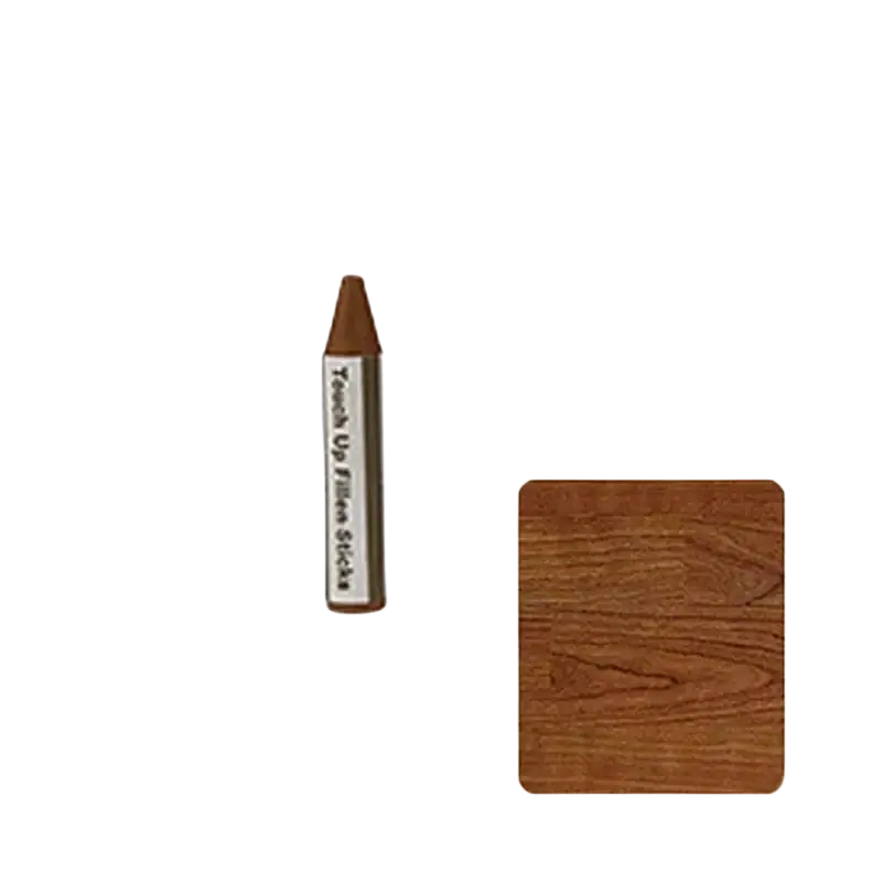 A maple-colored wood-grain textured paint pen with metallic silver body for wooden furniture repair and scratch restoration