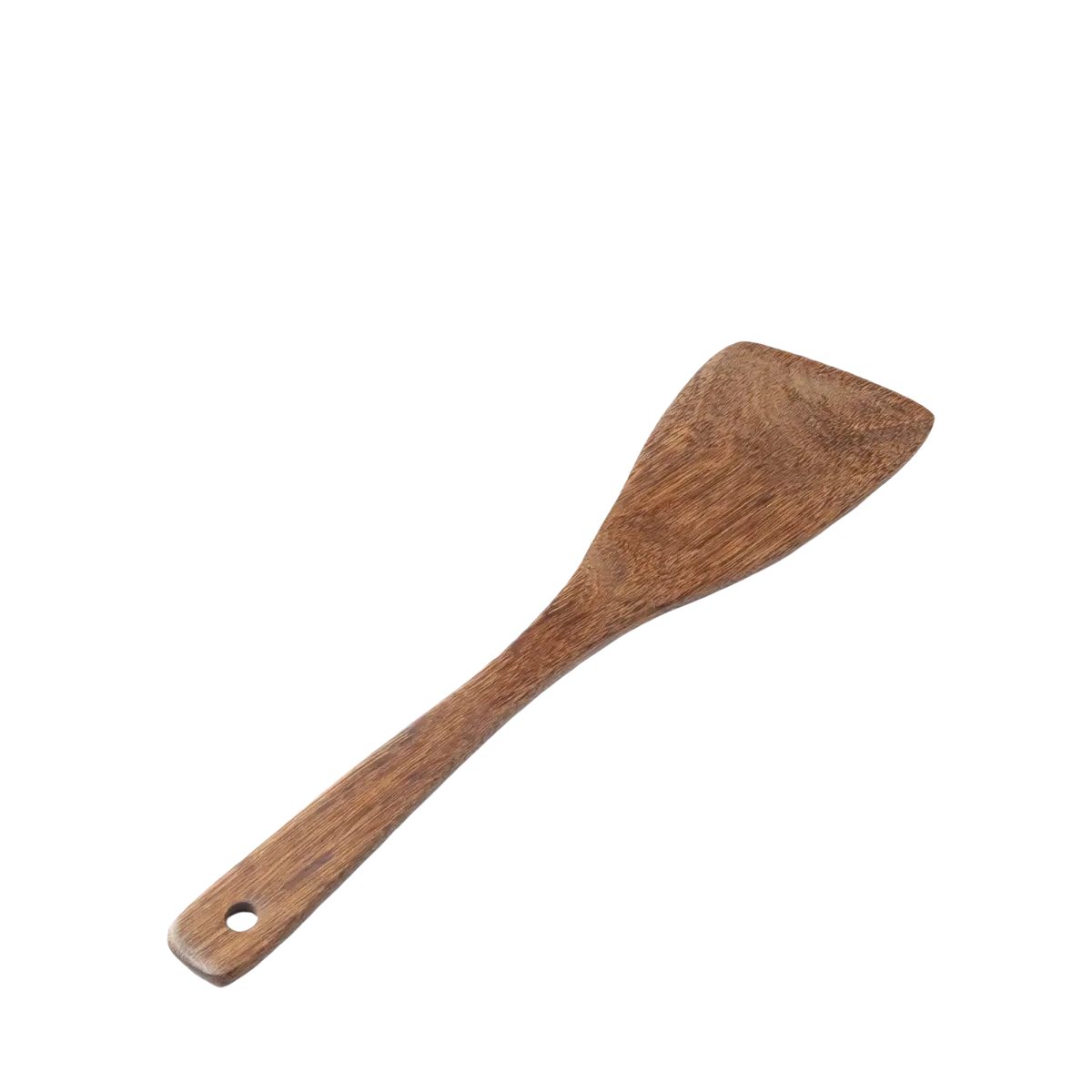 A 32cm wooden spatula with smooth natural brown finish and visible wood grain for non-stick cookware use