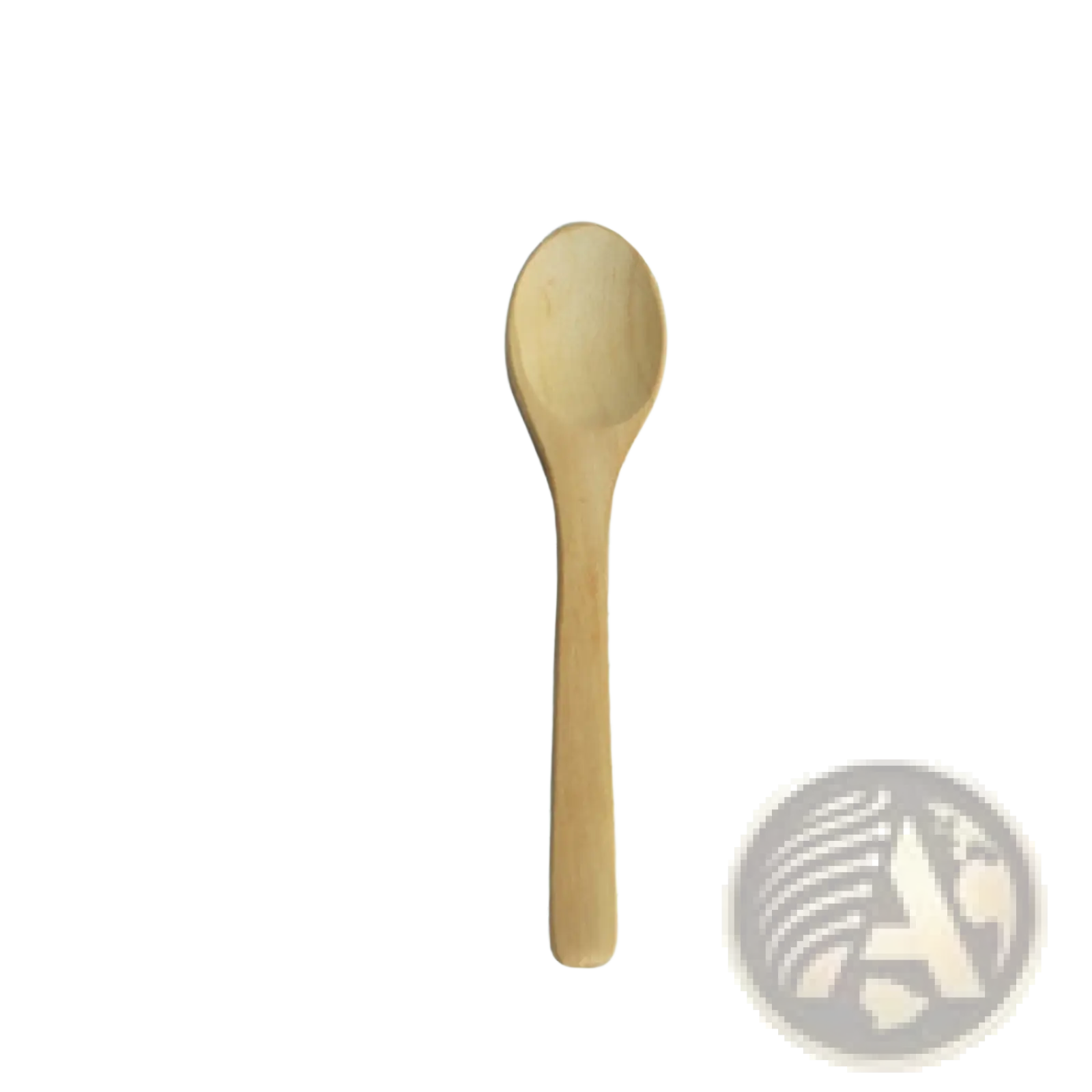 A light brown wooden spoon with a smooth natural finish from a wooden spoon set of eco-friendly kitchen utensils