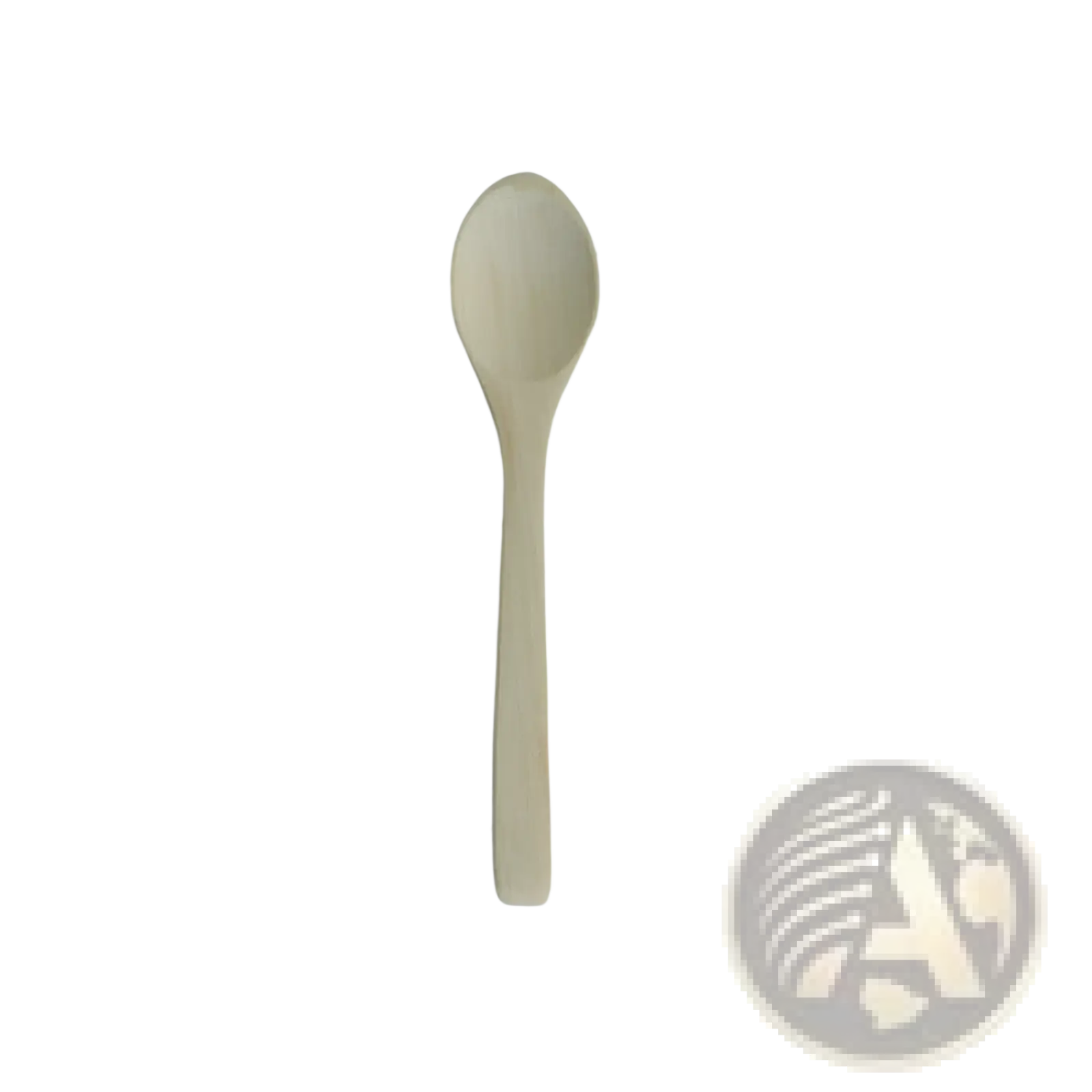 A light beige wooden spoon with smooth natural finish and rounded bowl from a natural eco-friendly kitchen utensil set