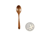 Wooden spoon 18cm long with warm brown finish and textured grip wrapped in natural twine near handle