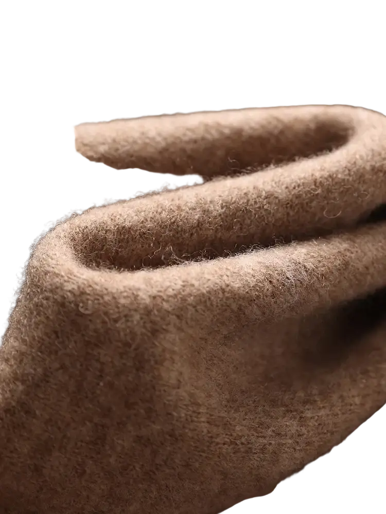 Wool shawl wrap scarf for women in camel color featuring soft warm woolen fabric with plush textured surface