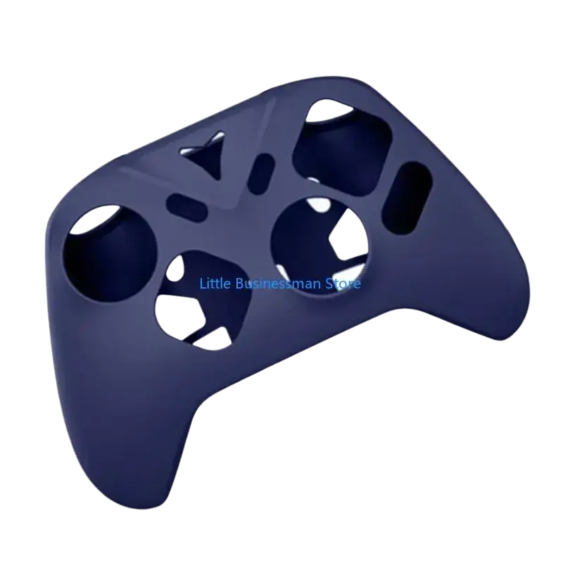Dark blue silicone protective case skin for xbox controller shown from the back side for enhanced grip and durability